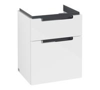 Villeroy & Boch V&B Subway 2.0 Meuble sous lavabo 48,5x59x38 cm, poignée chrome, blanc brillant Quantité:1