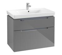 Villeroy & Boch V&B Subway 2.0 Meuble sous lavabo 78,7x59x44,9 cm, poignée chrome, gris brillant Quantité:1