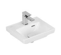 Villeroy und Boch Subway 3. 1930 lave-mains 437037RW 37x30,5cm, avec trou pour robinetterie / avec trop-plein, pierre blanche C-plus