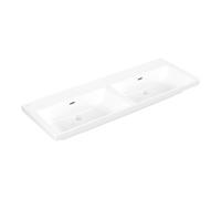 Villeroy & Boch V&B Subway 3.0 Meuble double vasque 130x47 cm, carré, avec trop-plein, blanc Quantité:1