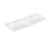 Villeroy und Boch Subway 3. 1930 double vasque 4A71D101 130x47cm, chacune avec 2000 / sans trop-plein, blanc