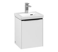 Villeroy & Boch V&B Subway 3.0 Meuble sous lavabo 35,1x42,9x30,9 cm, porte droite/grise avant bleue, plan blanc Quantité:1
