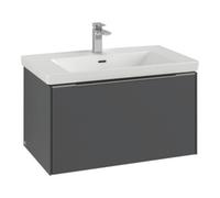 Villeroy & Boch V&B Subway 3.0 Meuble sous lavabo 77,2x42,9x47,8 cm, m LE/Gr mon., rouge vin Quantité:1