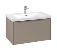 Villeroy & Boch V&B Subway 3.0 Meuble sous-lavabo 77,2x42,9x47,8cm, sans LED, alu brillant, Taupe Quantité:1