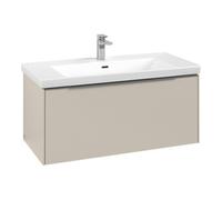 Villeroy und Boch Subway 3. 1930 C569L0VN 97,3x42,9x47,8cm, avec LED / poignée aluminium brillant, gris cachemire
