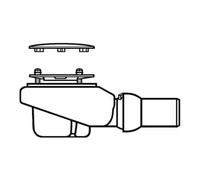 Villeroy & Boch V&B TempoplexPlus Compact évacuation d= 9cm, pour receveur de douche, chrome mat Quantité:1
