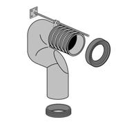 Villeroy & Boch V&B Vario-coude d'évacuation pour évacuation verticale, montage mural proche 16 cm Quantité:1