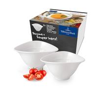 Villeroy & Boch – Bol à céréales Vapiano 2 pièces en porcelaine blanc, micro-ondes & lave-vaisselle