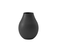 Villeroy & Boch Vase de collier noir de haut perle, Premium Porcelaine, Noir, 16 x 16 x 20 cm