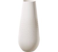 Villeroy & Boch Collier Blanc Grand vase Perle, décoration de table en porcelaine Premium de haute qualité, Porcelaine, Transparent, 11.5 x 11.5 x 26 cm
