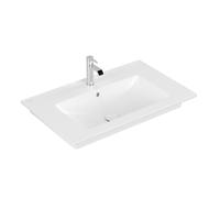 Villeroy & Boch Venticello lavabo-meuble - 1 trou de robinet traversant 80x50cm - (adapté pour 3 trous de robinet) avec trop-plein stone white 41048LRW
