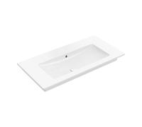 Villeroy und Boch Venticello vasque pour meuble 4104AJRW 100x50cm, pierre blanche C-plus, sans trou pour robinetterie, avec trop-plein