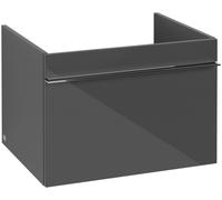 Villeroy & Boch Venticello Meuble sous-lavabo, 603x420x502mm, A93301FP, Couleur: Gris brillant, manche : chromé brillant