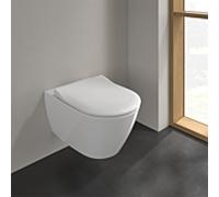 Villeroy & Boch Venticello Pack WC suspendu avec abattant 4611RLR1 sans bride, DirectFlush, blanc CeramicPlus