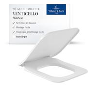 Villeroy & Boch Venticello Siège de WC Slimseat Line, sandwich, 379x454x46mm, blanc alpin, 9M80S101