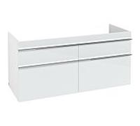 Villeroy & Boch Venticello Villeroy & Boch A93001RE 125.3x59x50.2cm, poignée chromé , verre blanc brillant