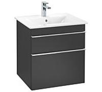 Villeroy & Boch Venticello Élément bas A92301PD 553x590x502 mm, poignée chromé , laqué noir mat