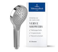 Villeroy & Boch Douchette Verve TVS10900100061 – Ø 110 mm, 3 jets, anti-retour, chromée