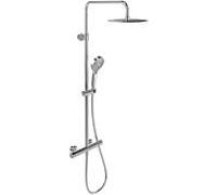 Villeroy & Boch Verve Showers système de douche TVS10900500061 thermostat, avec inverseur, 3 jets, montage mural, chromé