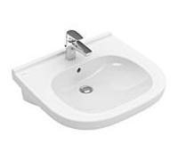Villeroy & Boch ViCare 41195601 blanc, 56 x 55cm, sans trop-plein, avec trou pour robinetterie
