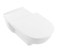 Villeroy & Boch ViCare Cuvette à fond profond - ViCare - sans rebord de rinçage - suspendue au mur - avec AntiBac - Blanc Alpin AntiBac CeramicPlus 4601R0T2