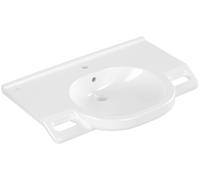 Villeroy & Boch ViCare 41208001 blanc, 80 x 55 cm, avec trop-plein et trou pour robinetterie