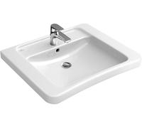 Villeroy & Boch ViCare lavabo, rectangulaire, 1 trou pour robinet, avec trop-plein, 650x550mm, 517867R1, Couleur: Céramique blanche Plus