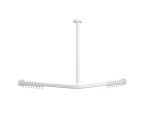 Villeroy & Boch ViCare Tringle de rideau de douche, avec fixation au plafond, 92170568,