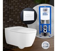Villeroy & Boch ViClean-I 100 Pack complet WC japonais et bâti-support neeos,, V0E100R1+16601WH#SET,