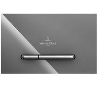 Villeroy & Boch ViConnect WC Plaque d'actionnement 922160RA double chasse, Glossy Grey , verre de sécurité