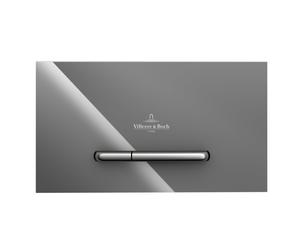 Villeroy & Boch Viconnect Bouton de commande wc M300 DF 25.3x14.5cm verre Gris/Inox 922160ra