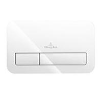 Villeroy & Boch Plaque commande WC ViConnect M200 922400RE Verre blanc brillant Rinçage 2 quantités