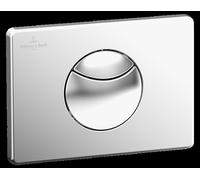 Villeroy & Boch ViConnect plaque de déclenchement pour WC, chasse d'eau à 2 quantités, 205x145x22mm, 92248569, Couleur: Chrome noble mat