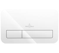 Villeroy & Boch Plaque commande WC ViConnect M200 922400RE Verre blanc brillant Rinçage 2 quantités