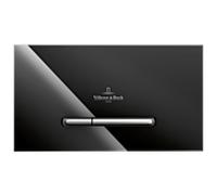 Villeroy & Boch Plaque WC ViConnect 922160RB Noir brillant, verre de sécurité