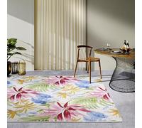 Villeroy & Boch Victor Tapis d'intérieur et d'extérieur Moderne tissé à Plat - Design Feuilles Tropicales - Certifié Öko-Tex - Résistant aux intempéries et aux UV - pour Balcon, terrasse, Jardin -