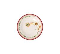 Villeroy & Boch Winter Bakery Delight Assiette petit-déjeuner "Étoile filante", 21,5 cm, Porcelaine Premium, Blanc/Rouge/Beige