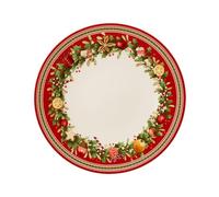 Villeroy & Boch Winter Bakery Delight Assiette plate, 27 cm, Porcelaine Premium, Blanc/Rouge