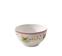 Villeroy & Boch Winter Bakery Delight Bol avec motifs étoiles filantes, Porcelaine Premium, Blanc/Rouge