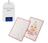 Villeroy & Boch – Torchons Winter Bakery Delight – Coton, Motifs de Noël – Lot de 2
