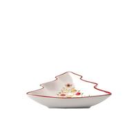 Villeroy & Boch Winter Bakery Delight Petite coupelle en forme de sapin, Porcelaine Premium, Blanc/Rouge/Beige