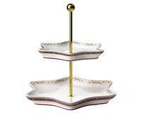 Villeroy & Boch Winter Bakery Delight Présentoir "Houx", Porcelaine Premium, Blanc/Rouge/Beige