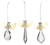 Villeroy & Boch Winter Collage Accessoires Suspension en verre ange dorée set de 3 21x11,5x3cm