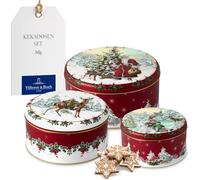 Villeroy & Boch - Winter Collage Accessoires ensemble de boîtes à biscuits, multicolores, 19,7 x 9,4 cm, 3 pièces