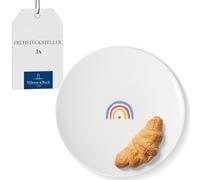 Villeroy & Boch - With Love assiette à dessert/pour le petit-déjeuner Be Happy, porcelaine Premium, petite assiette à gâteau, assiette à salade, résistant au lave-vaisselle et au four à micro-ondes