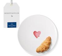 Villeroy & Boch - With Love assiette à dessert/pour le petit-déjeuner Sending Love, porcelaine Premium, assiette à gâteau, assiette à salade, résistant au lave-vaisselle et au four à micro-ondes
