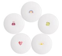 Villeroy & Boch With Love Lot de 5 assiettes à petit-déjeuner 21 x 21 x 2,5 cm, petite assiette pour gâteaux, salades et desserts, porcelaine de qualité supérieure, passe au lave-vaisselle et au
