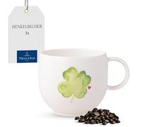 Villeroy & Boch - With Love mug à anse Good Luck, porcelaine Premium, cadeau, tasse à café, mug, tasse pour le café et le thé, 290 ml, résistant au lave-vaisselle et au four à micro-ondes