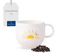Villeroy & Boch - With Love mug à anse Hello Sunshine, porcelaine Premium, cadeau, tasse à café, mug, tasse pour le café et le thé, 290 ml, résistant au lave-vaisselle et au four à micro-ondes