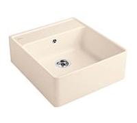 Villeroy et Boch 1 bac 632061FU set de vidange, fonctionnement manuel, kit de montage, Ivoire